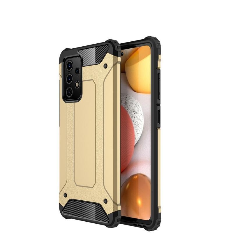 Páncél hibrid tartós borítás Samsung Galaxy A72 5G/4G készülékhez - arany színű