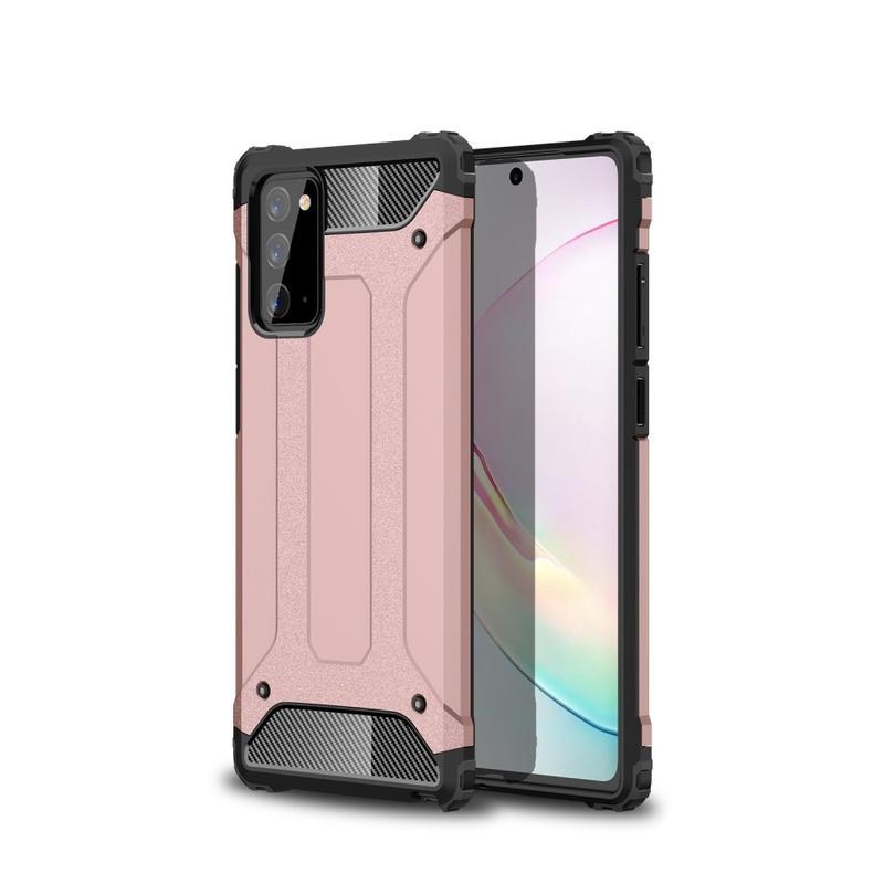Tartós hibrid borítás Samsung Galaxy Note 20/Note 20 5G - rózsaarany színben