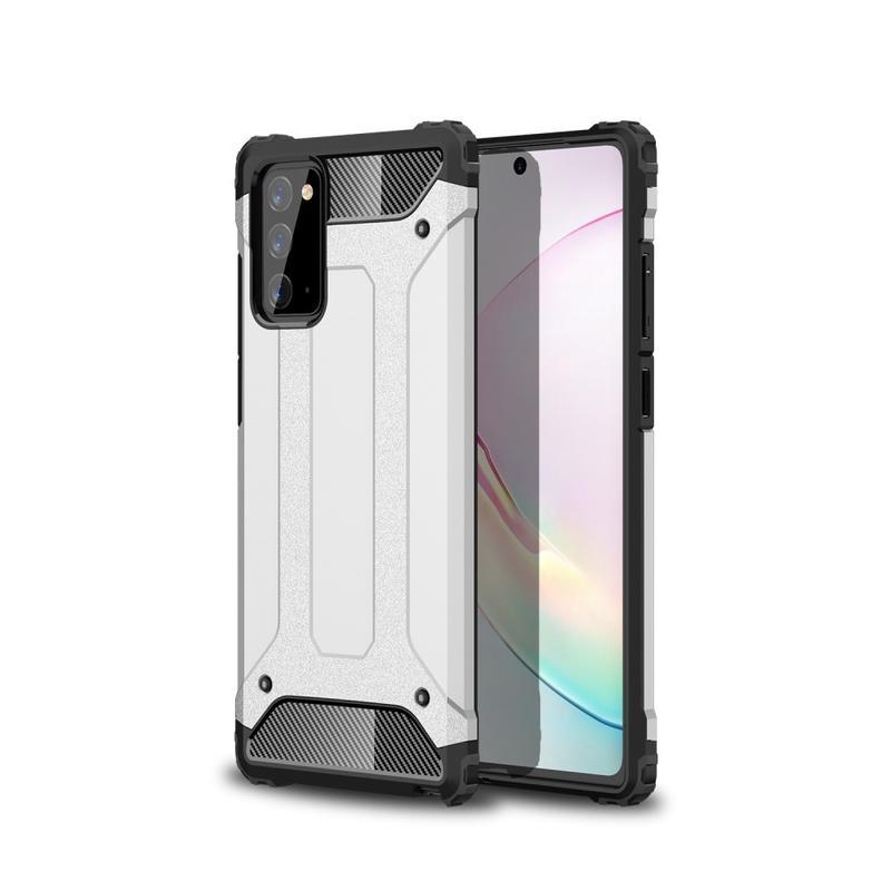 Tartós hibrid borítás Samsung Galaxy Note 20/Note 20 5G - ezüst színű