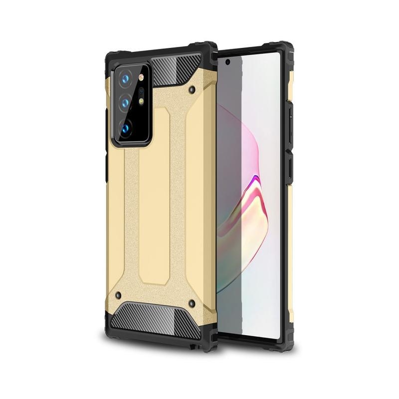 Tartós hibrid páncélborítás Samsung Galaxy Note 20 Ultra készülékhez - arany színben