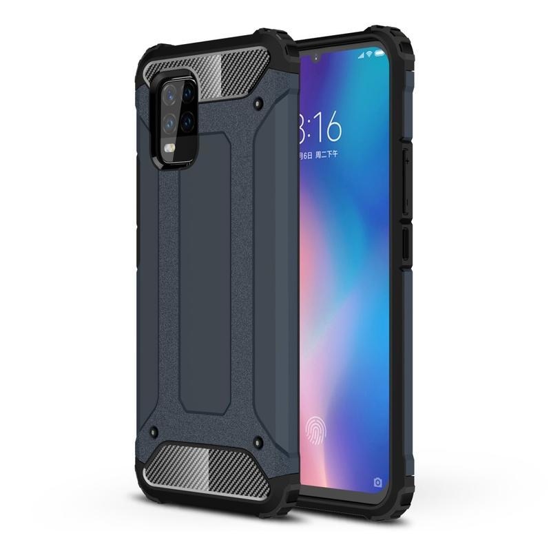 Tartós hibrid páncélzat Xiaomi Mi 10 Lite készülékhez - sötétkék
