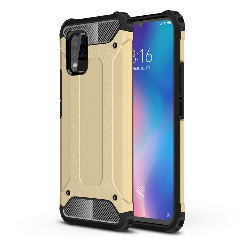 Tartós hibrid páncélborítás Xiaomi Mi 10 Lite készülékhez - arany színben