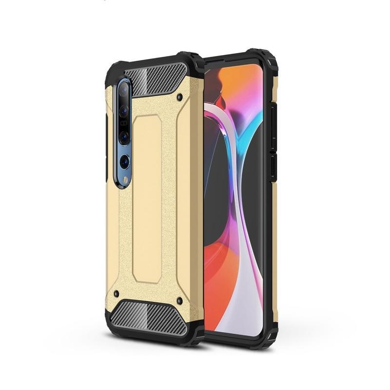 Tartós hibrid páncélborítás Xiaomi Mi 10/Mi 10 Pro készülékhez - arany színű