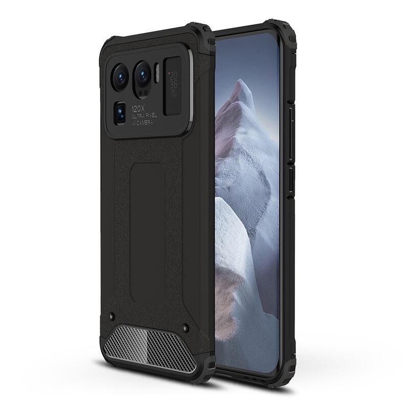 Tartós hibrid páncélborítás Xiaomi Mi 11 Ultra készülékhez - fekete