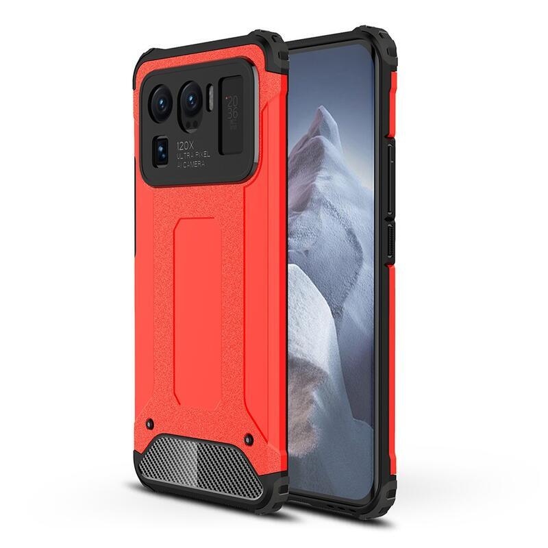 Tartós hibrid borítás Xiaomi Mi 11 Ultra páncélzathoz - piros