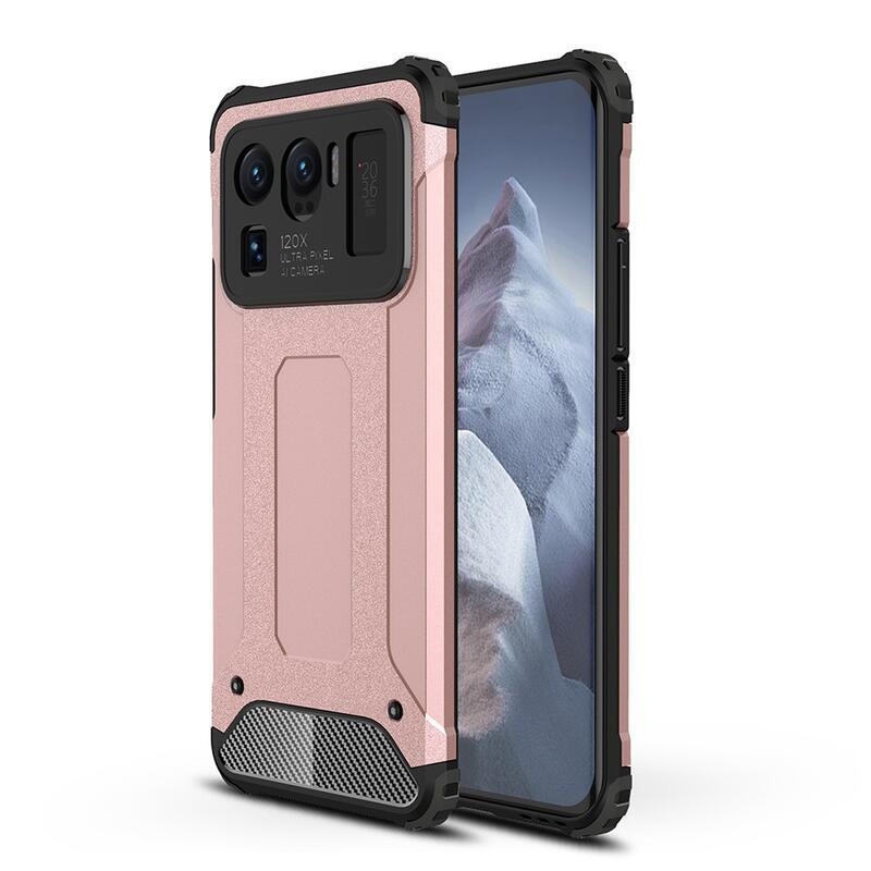 Tartós hibrid borítás Xiaomi Mi 11 Ultra páncélzathoz - rózsa arany
