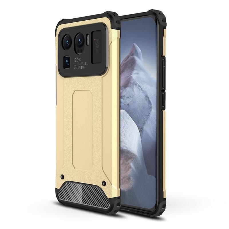 Tartós hibrid borítás Xiaomi Mi 11 Ultra páncélzathoz - arany színben