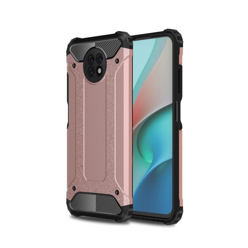 Tartós hibrid páncélzat Xiaomi Redmi Note 9T 5G - rózsa arany