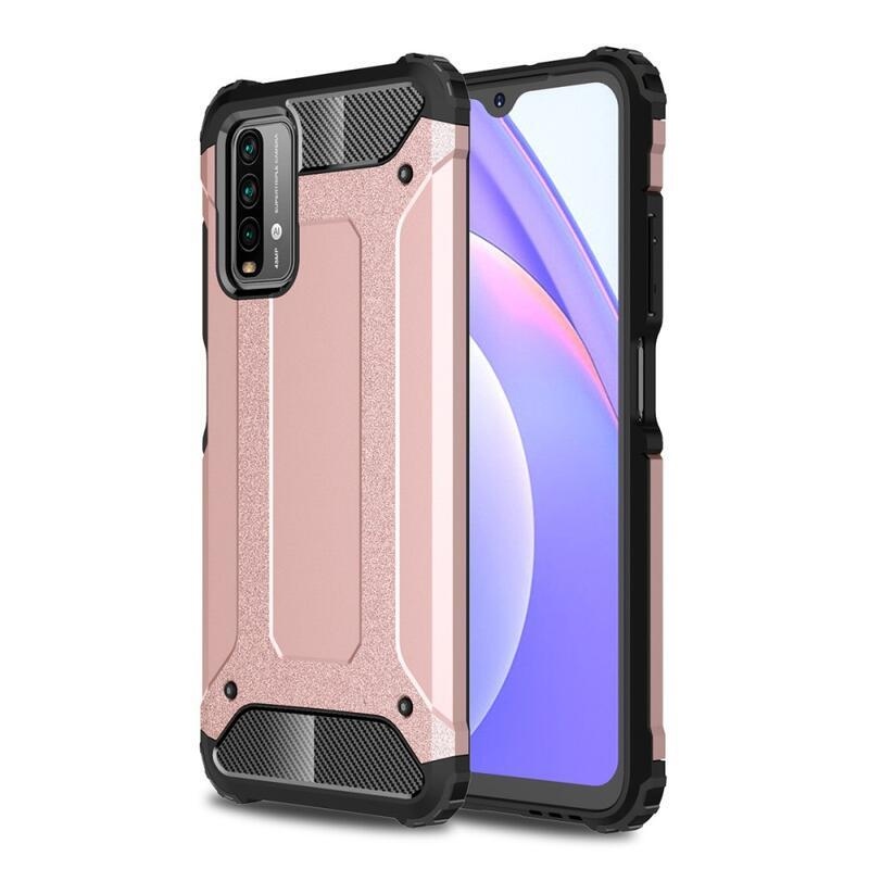 Tartós hibrid borítás Xiaomi Poco M3/Redmi 9T páncélzathoz - rózsaarany