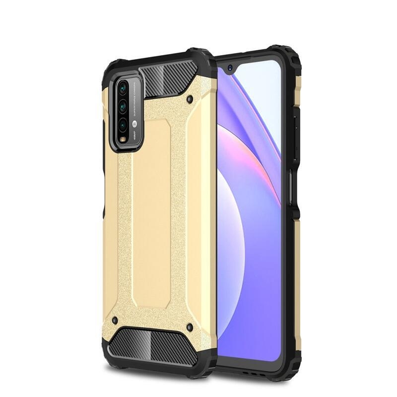 Tartós hibrid borítás Xiaomi Poco M3/Redmi 9T páncélzathoz - arany színben