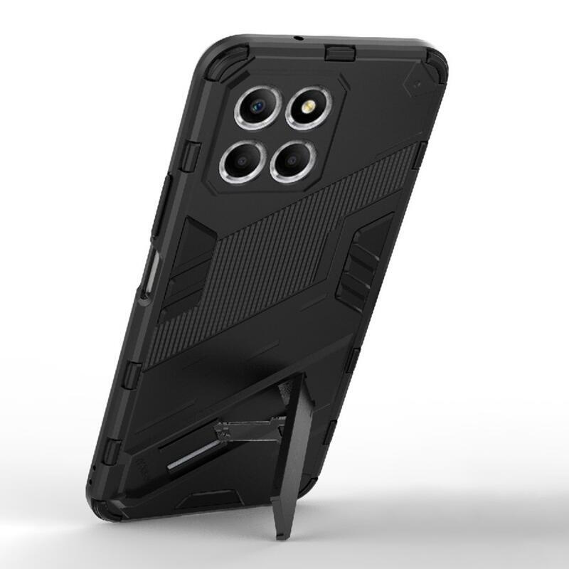 Tartós hibrid borítás hajlítható állvánnyal a Honor X8 5G/Honor 70 Lite 5G készülékhez - Fekete