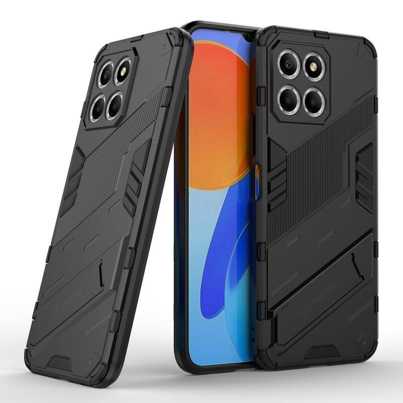 Tartós hibrid borítás hajlítható állvánnyal a Honor X8 5G/Honor 70 Lite 5G készülékhez - Fekete