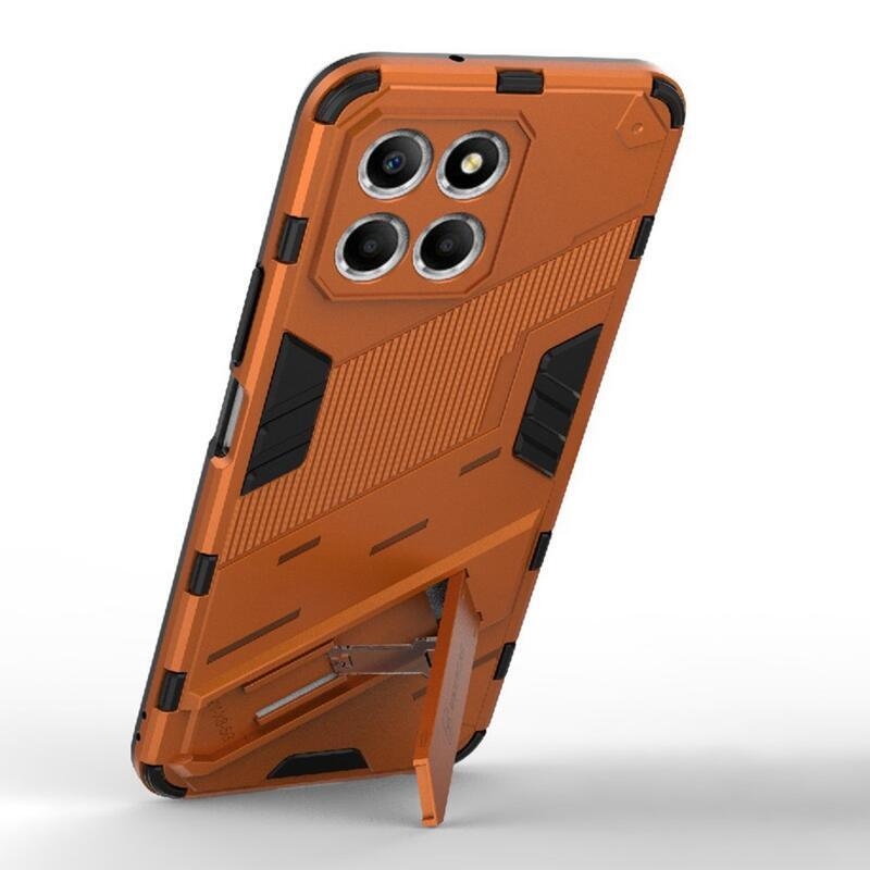 Armor tartós hibrid borítás dönthető állvánnyal a Honor X8 5G/Honor 70 Lite 5G készülékhez - narancssárga