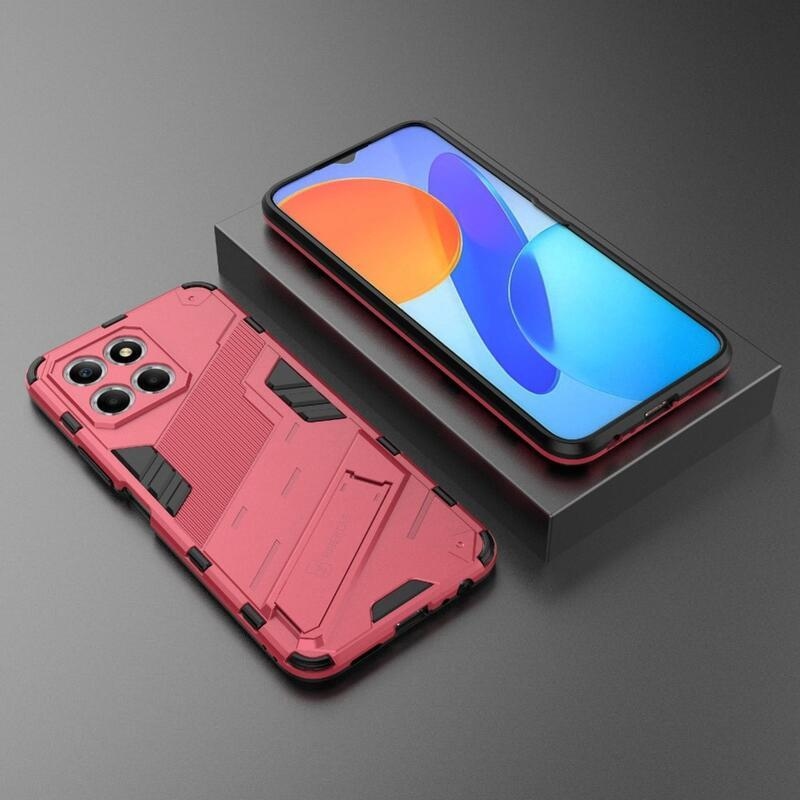 Armor Tartós hibrid borító csuklós állvánnyal a Honor X8 5G/Honor 70 Lite 5G számára - rózsaszínű