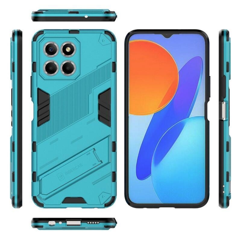 Armor tartós hibrid borítás dönthető állvánnyal a Honor X8 5G/Honor 70 Lite 5G készülékhez - világoskék színű