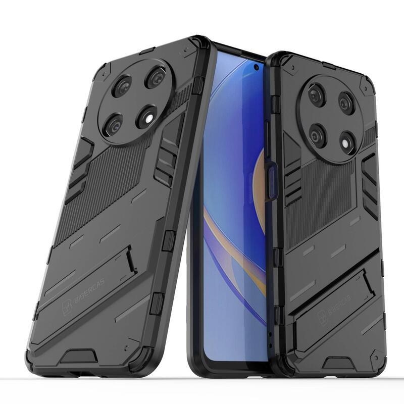 Armory tartós hibrid borító flip állvánnyal a Huawei Nova Y90-hez - fekete