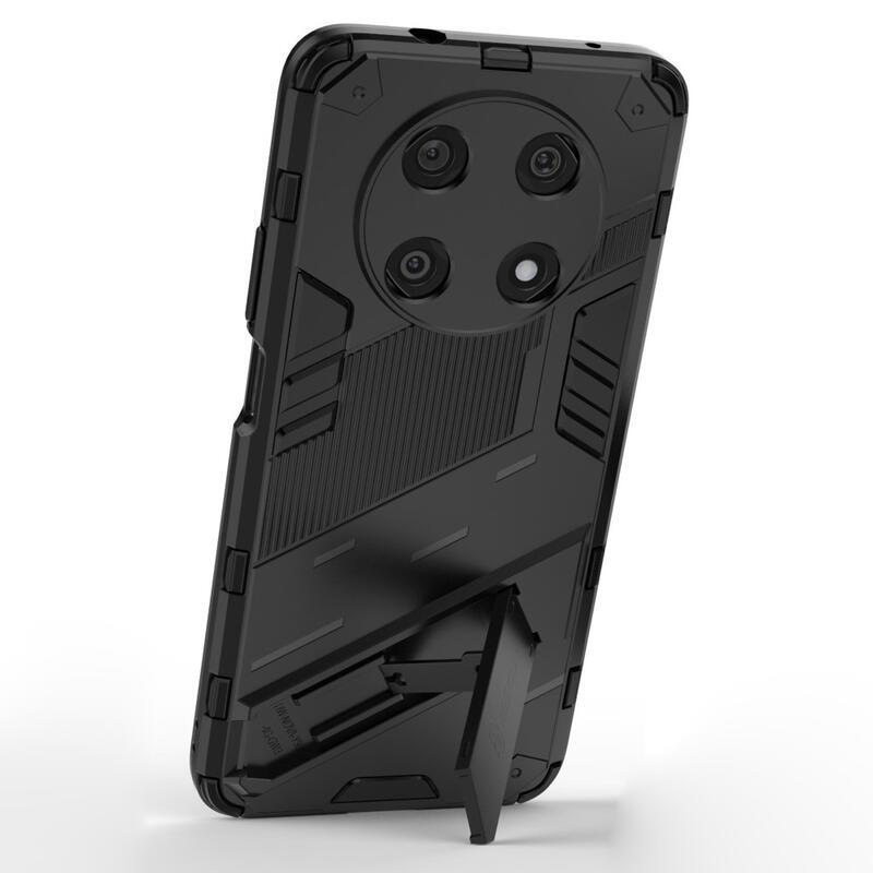 Armory tartós hibrid borító flip állvánnyal a Huawei Nova Y90-hez - fekete