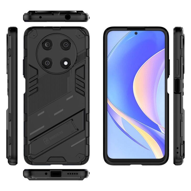Armory tartós hibrid borító flip állvánnyal a Huawei Nova Y90-hez - fekete