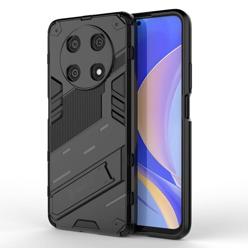 Armory tartós hibrid borító flip állvánnyal a Huawei Nova Y90-hez - fekete