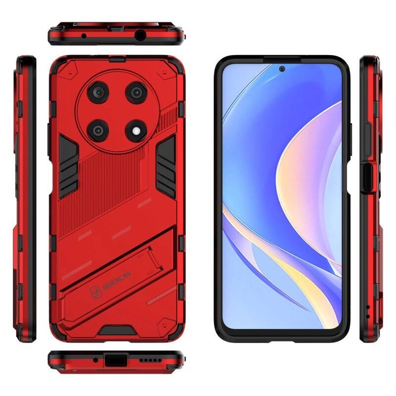 Armory tartós hibrid borító flip állvánnyal a Huawei Nova Y90-hez - piros
