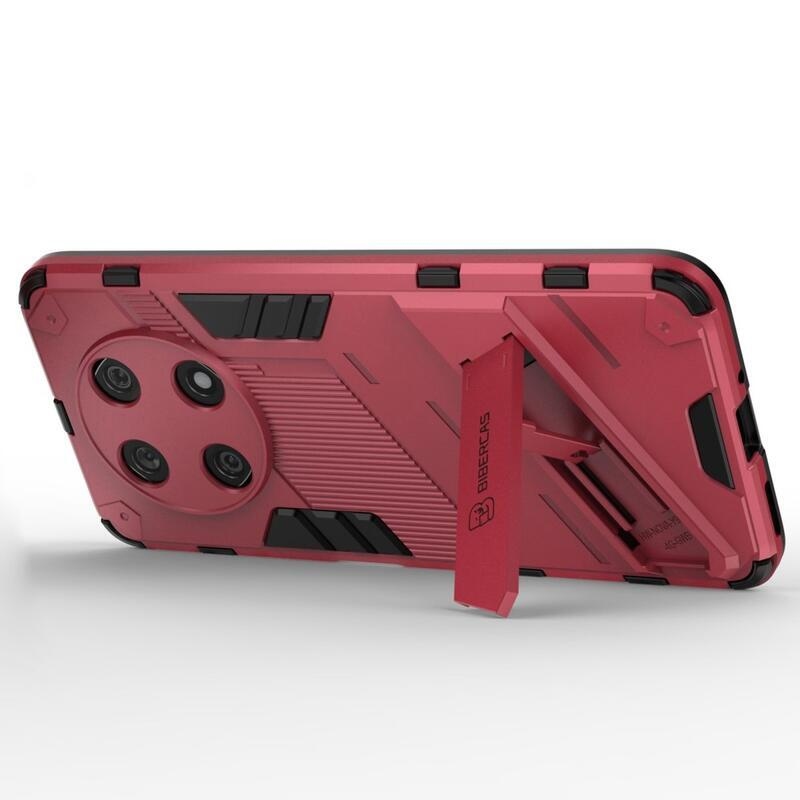 Armory tartós hibrid borító flip állvánnyal Huawei Nova Y90-hez - rózsaszínű