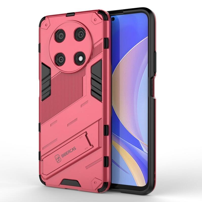 Armory tartós hibrid borító flip állvánnyal Huawei Nova Y90-hez - rózsaszínű