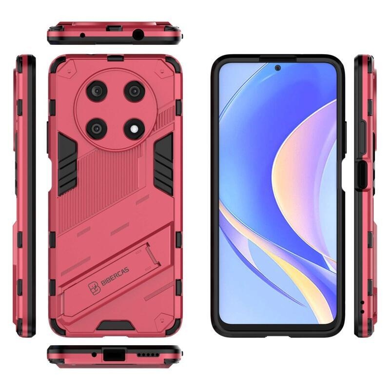 Armory tartós hibrid borító flip állvánnyal Huawei Nova Y90-hez - rózsaszínű