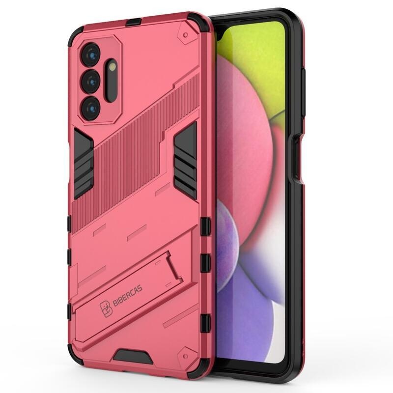 Armory Tartós hibrid borító csuklós állvánnyal Samsung Galaxy A13 5G/Galaxy A04s (164,7 x 76,7 x 9,1 mm) - rózsaszínű