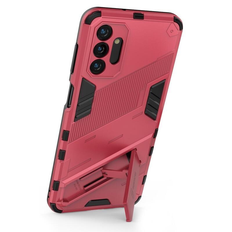 Armory Tartós hibrid borító csuklós állvánnyal Samsung Galaxy A13 5G/Galaxy A04s (164,7 x 76,7 x 9,1 mm) - rózsaszínű