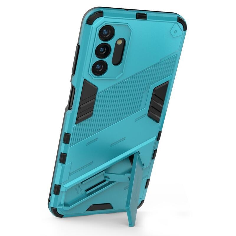 Armory Tartós hibrid borítás dönthető állvánnyal Samsung Galaxy A13 5G/Galaxy A04s (164,7 x 76,7 x 9,1 mm) - világoskék színű