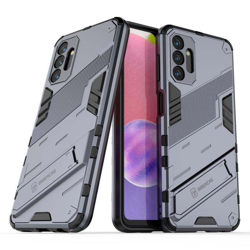 Armory Tartós hibrid borító csuklós állvánnyal Samsung Galaxy A13 5G/Galaxy A04s (164,7 x 76,7 x 9,1 mm) - Sötétkék