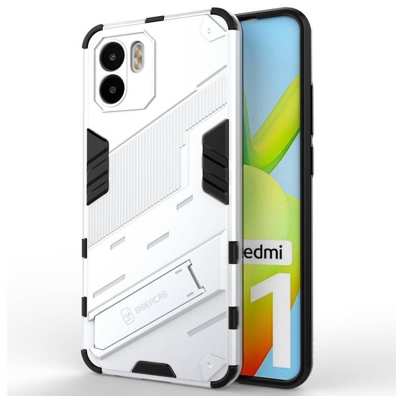 Armory tartós hibrid borító flip állvánnyal Xiaomi Redmi A1/Redmi A2 készülékhez - fehér