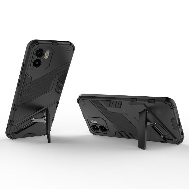 Armory tartós hibrid borító flip állvánnyal Xiaomi Redmi A1/Redmi A2-hez - fekete