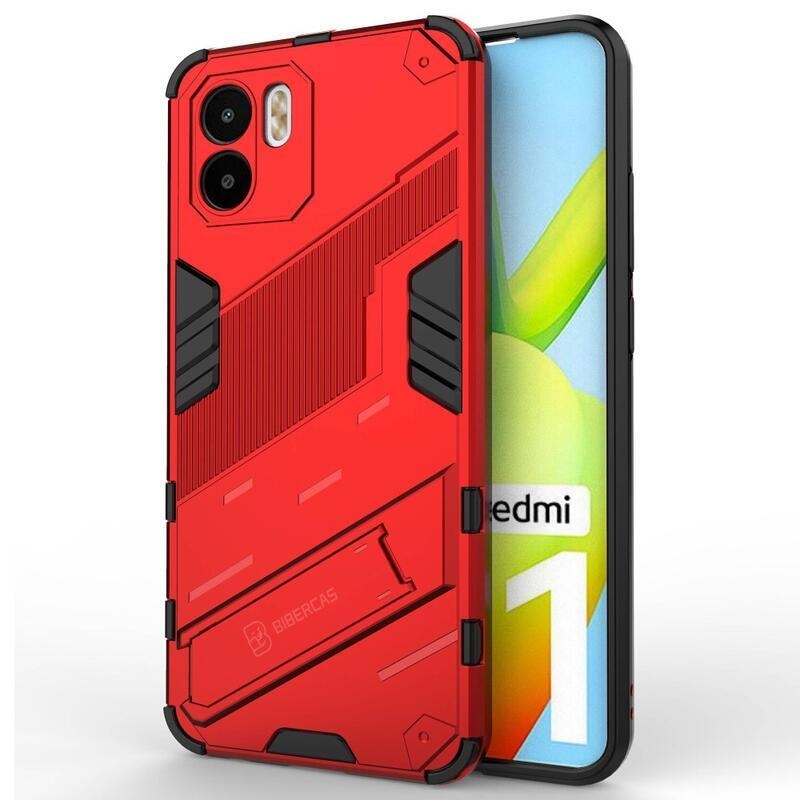 Armory tartós hibrid borító flip állvánnyal Xiaomi Redmi A1/Redmi A2-hez - piros