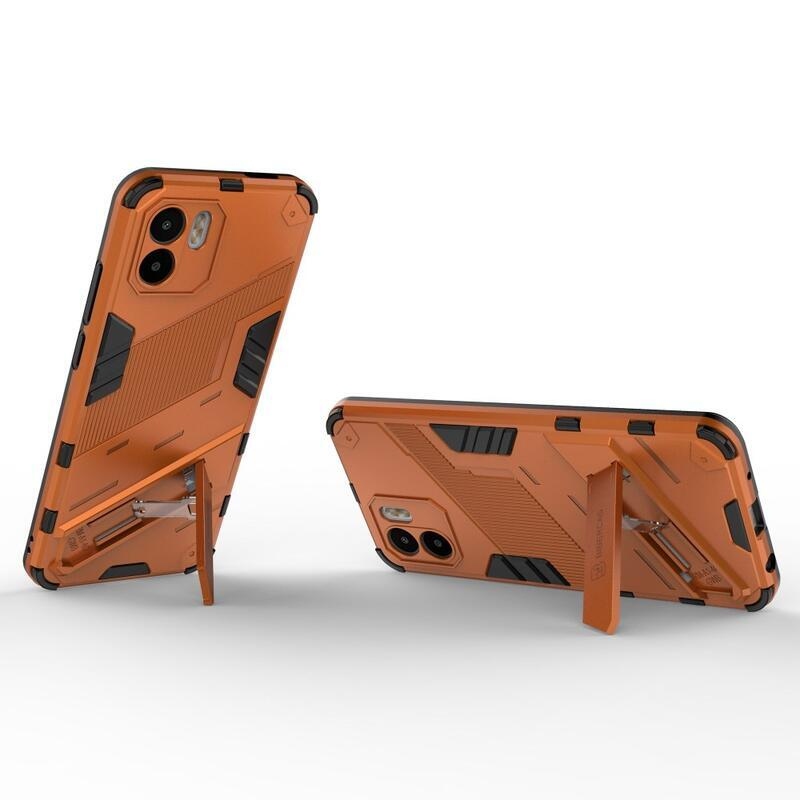 Armory tartós hibrid borító flip állvánnyal Xiaomi Redmi A1/Redmi A2 - narancssárga színben