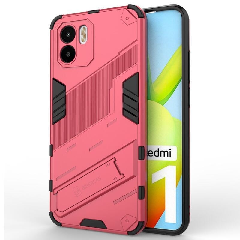 Armory tartós hibrid borító flip állvánnyal Xiaomi Redmi A1/Redmi A2-hez - rózsaszínű