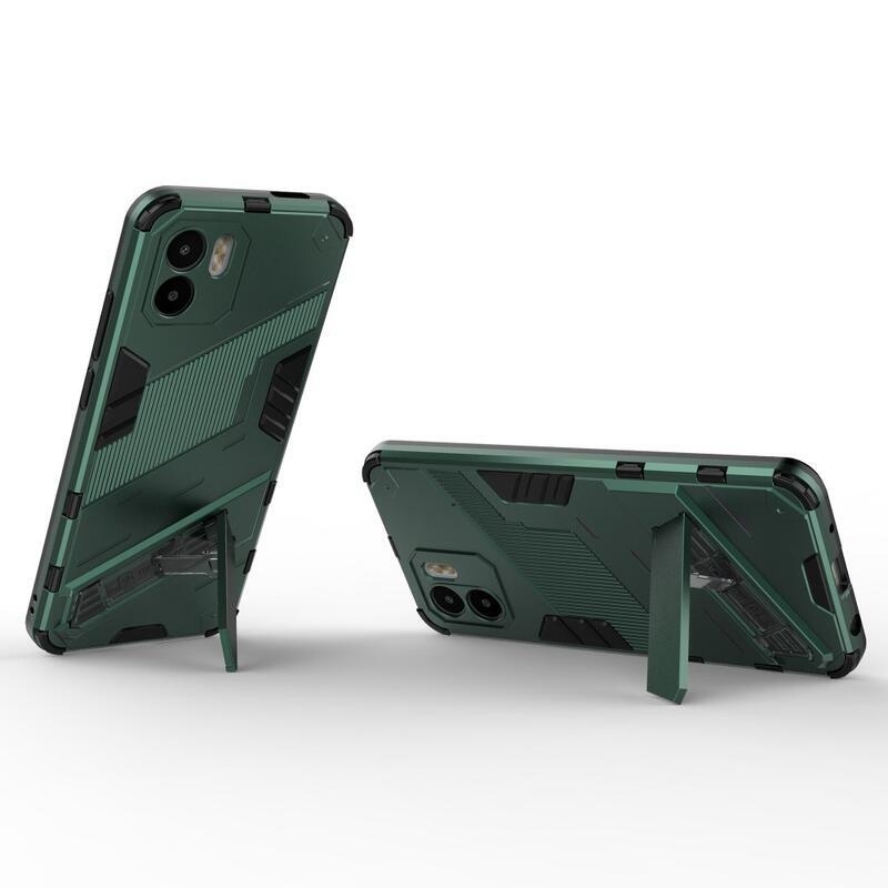 Armory tartós hibrid borító flip állvánnyal Xiaomi Redmi A1/Redmi A2-hez - zöld