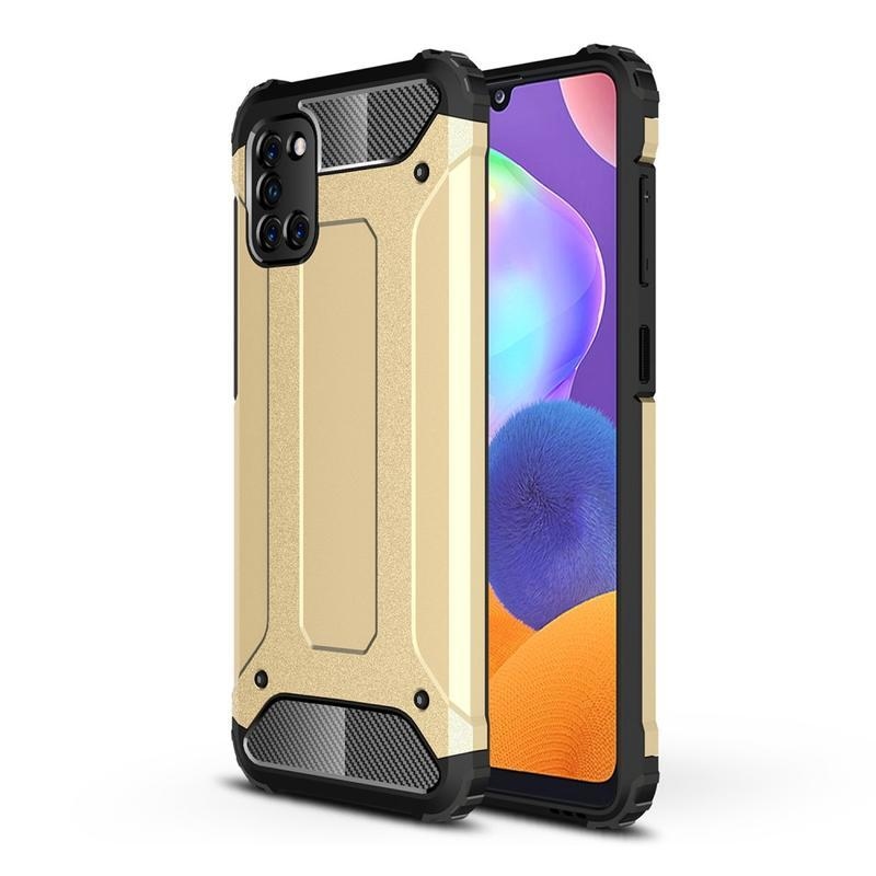 Armor tartós hibrid tok Samsung Galaxy A31 készülékhez - arany színű