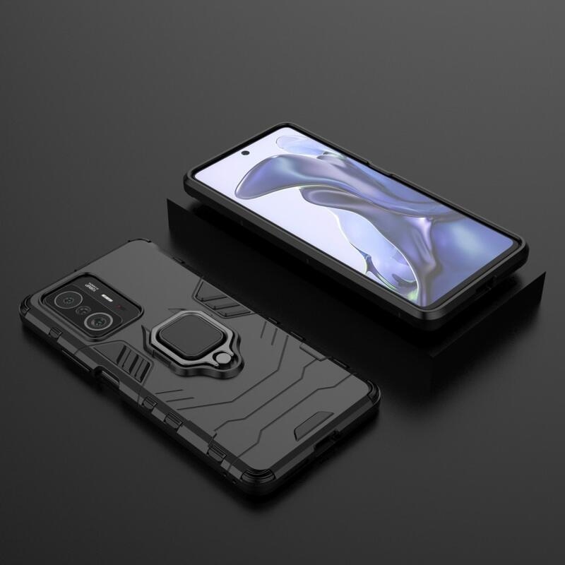 Guardy hibrid tartós borítás ujjbeggyel Xiaomi 11T/11T Pro készülékhez - fekete