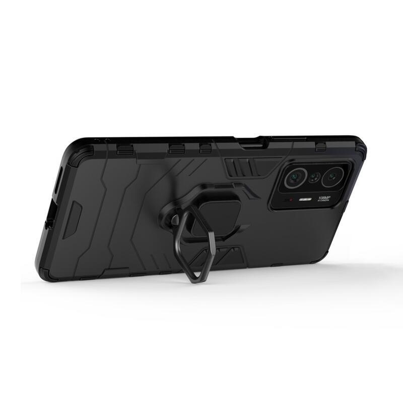 Guardy hibrid tartós borítás ujjbeggyel Xiaomi 11T/11T Pro készülékhez - fekete