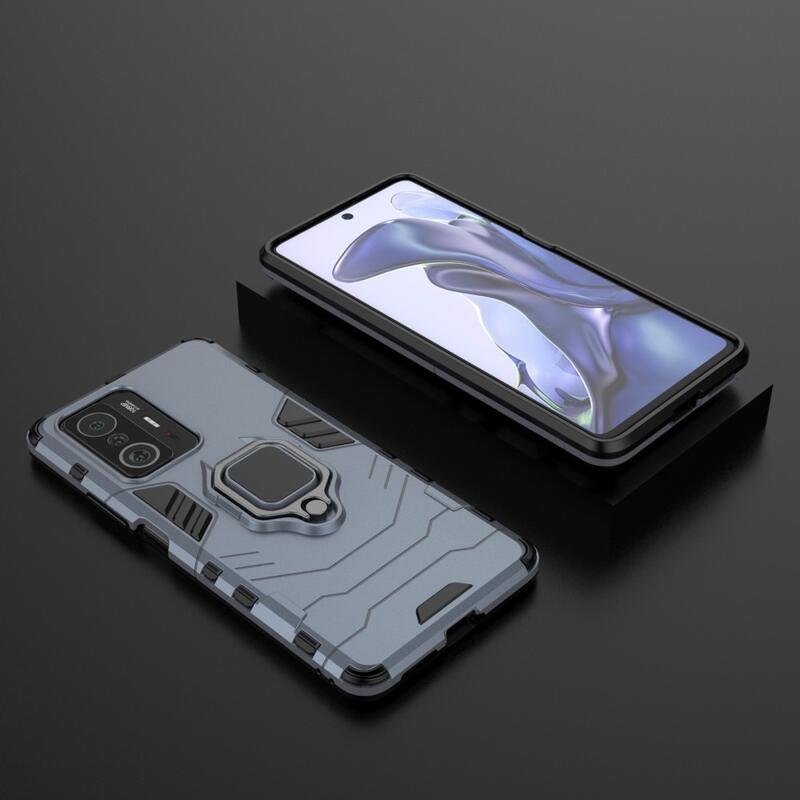 Guardy hibrid tartós borító ujjbeggyel Xiaomi 11T/11T Pro készülékhez - kék