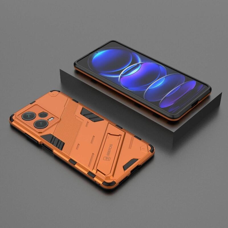 Armory tartós hibrid borító Xiaomi Redmi Note 12 Pro+ 5G - narancssárga színben