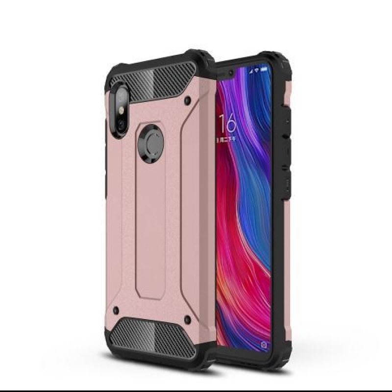 Tartós hibrid borítás Xiaomi Redmi Note 6 Pro páncélzathoz - rózsaarany