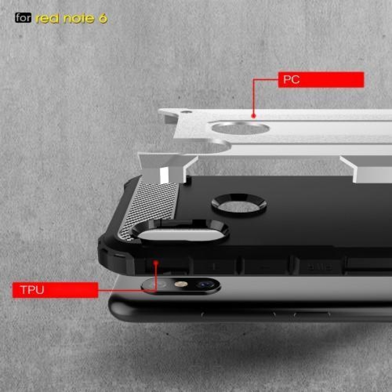 Tartós hibrid borítás Xiaomi Redmi Note 6 Pro páncélzathoz - rózsaarany