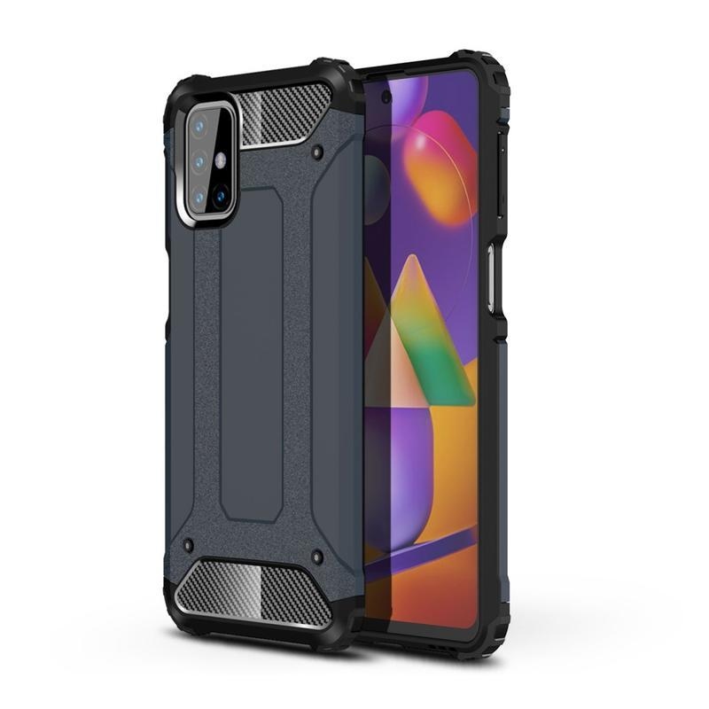 Tartós hibrid borítás Samsung Galaxy M31s készülékhez - sötétkék