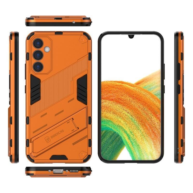 Armory tartós hibrid borító Samsung Galaxy A34 5G készülékhez - narancssárga