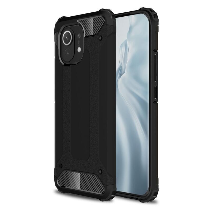 Tartós hibrid páncélborítás Xiaomi Mi 11 készülékhez - fekete