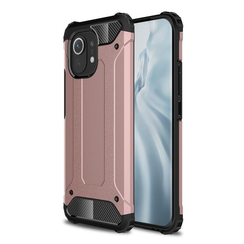 Tartós hibrid páncélborítás Xiaomi Mi 11 készülékhez - rózsaarany