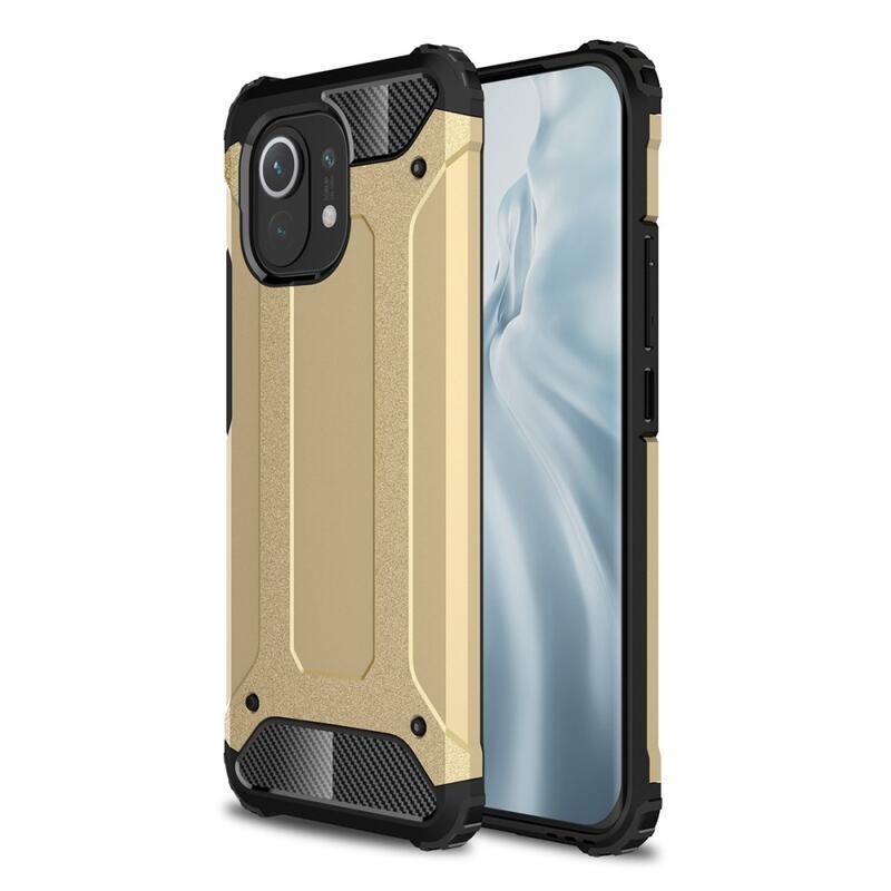 Tartós hibrid páncélborítás Xiaomi Mi 11 készülékhez - arany színben