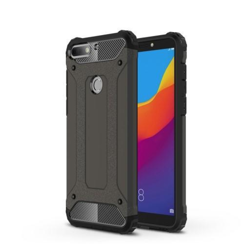 Tartós hibrid páncél tok Huawei Y7 Prime (2018) - bronzszínű